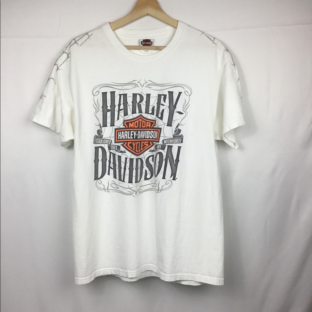 Golden Isles GA Harley Davidson Spider Web Short Sleeve T-shirt Men’s Large
